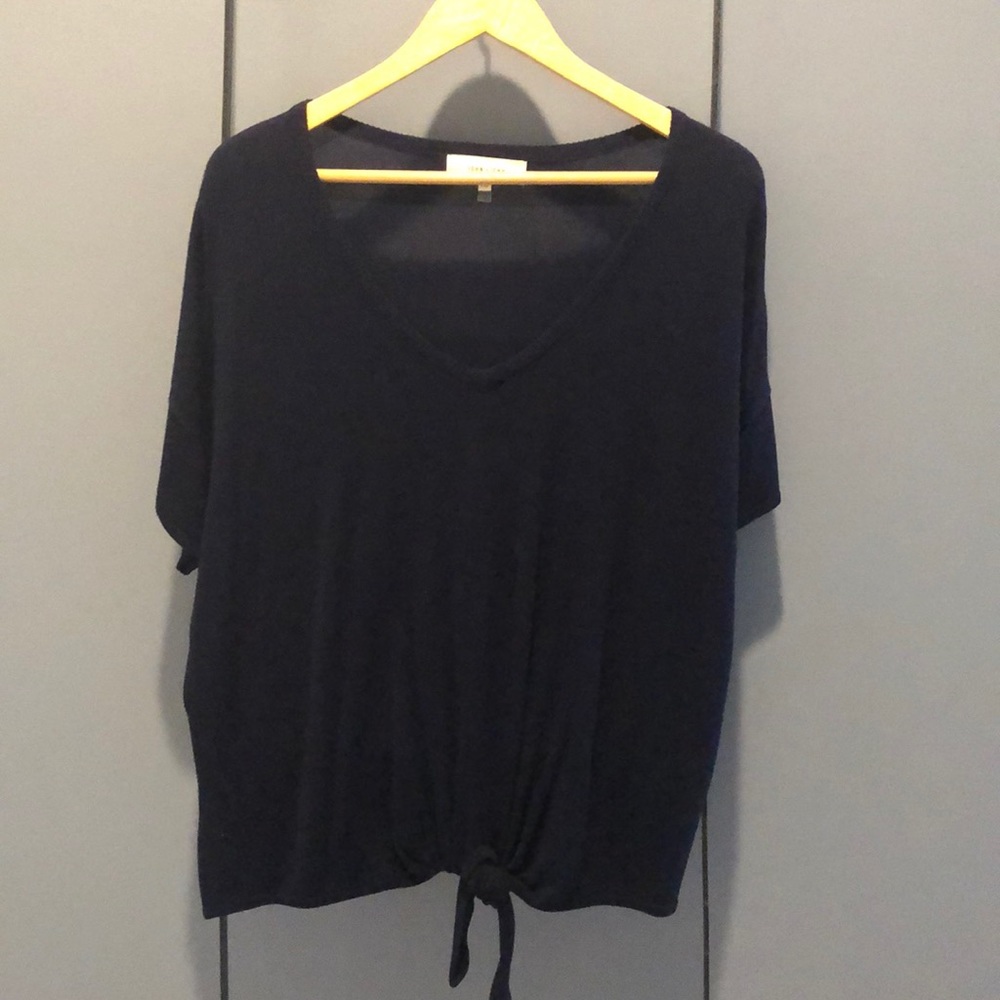 JOHN + JENN slub sleeve sweater